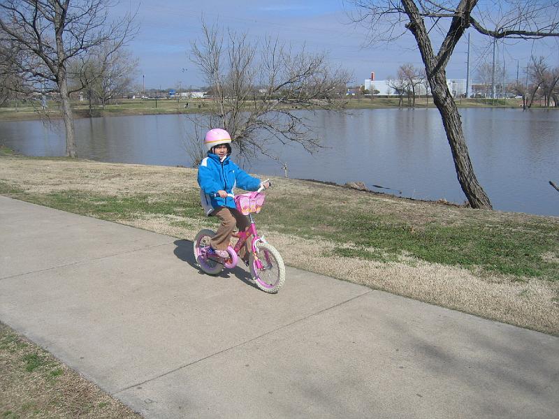 March9HelenaBiking 001.jpg - Biking in Lake Town Park - March 9